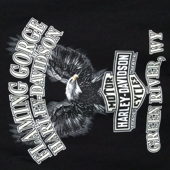 Harley-Davidson Winged 1 Black Short Sleeve Tee Men’s Large - Picture 3 of 6